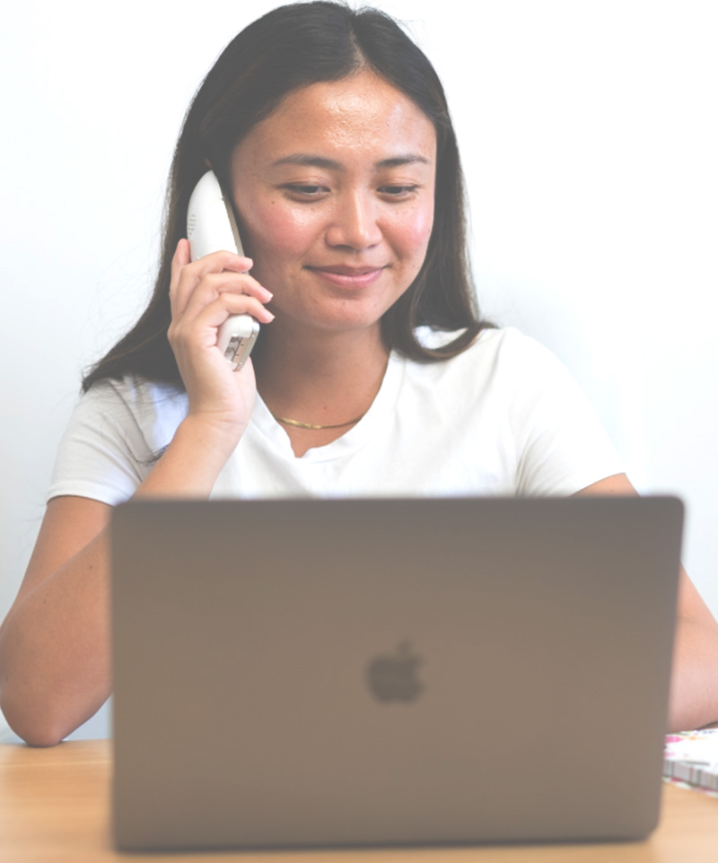 Woman on phone